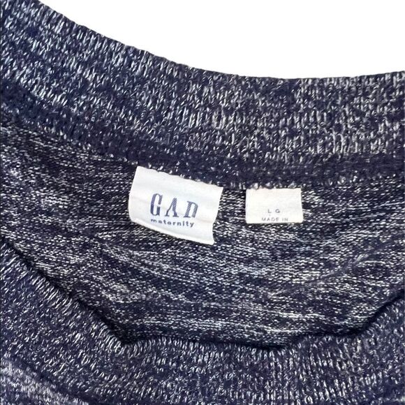 GAP MATERNITY Blue Soft Long Sleeve Long Fit Pullover Zipper Detail Top L - Picture 6 of 8